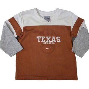 Vintage Nike University Of Texas Basketball Longhorns T Shirt Size 2T Orange